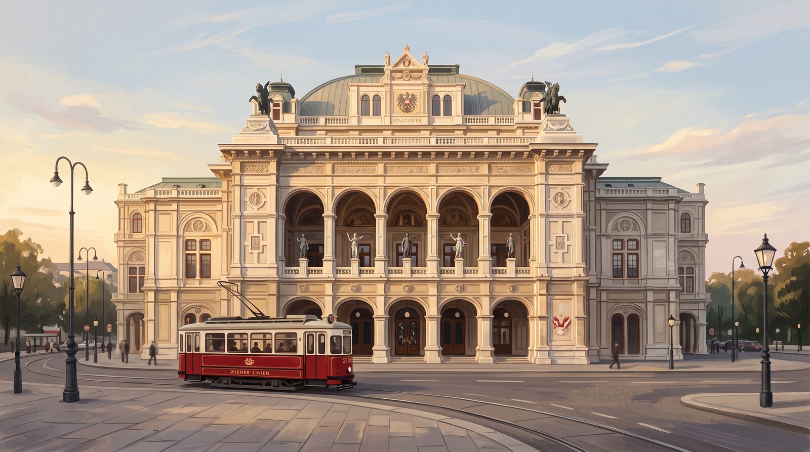 Wien — Staatsoper an der Ringstraße (Illustration)
