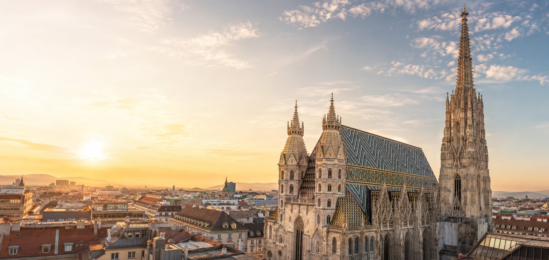 St Stephen's Cathedral in Vienna, with the two Heathen Towers on the west façade